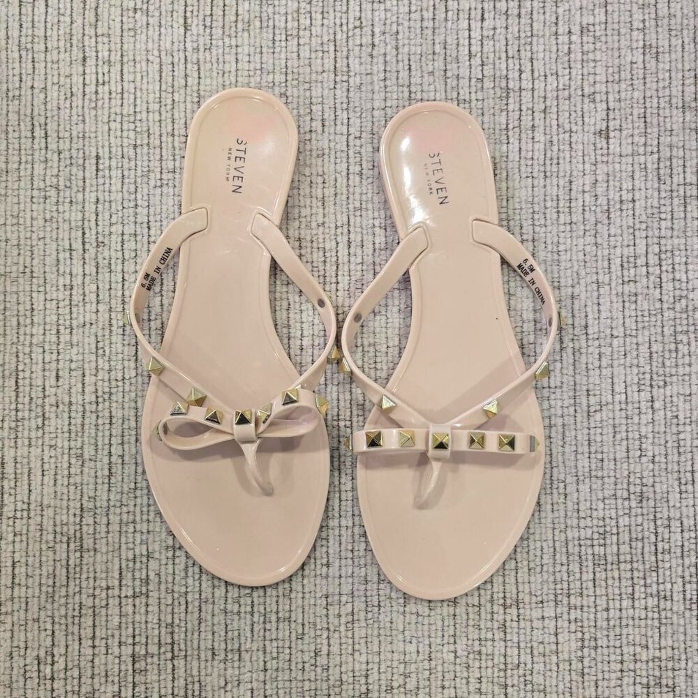 Steven New York Women's Pink and Cream Sandals